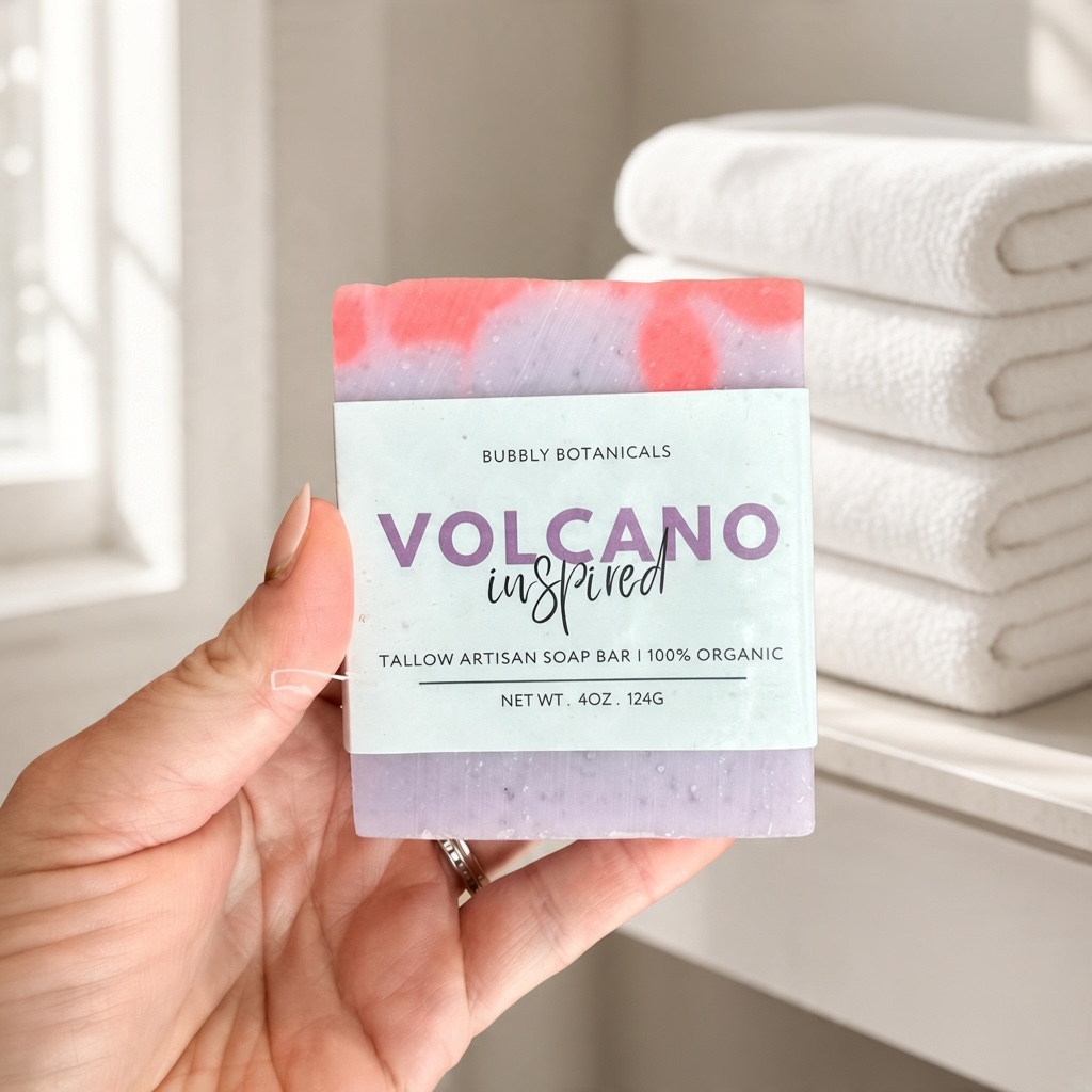 Handcrafted Tallow Soap - Volcano (Type) | Tropical Citrus Scent