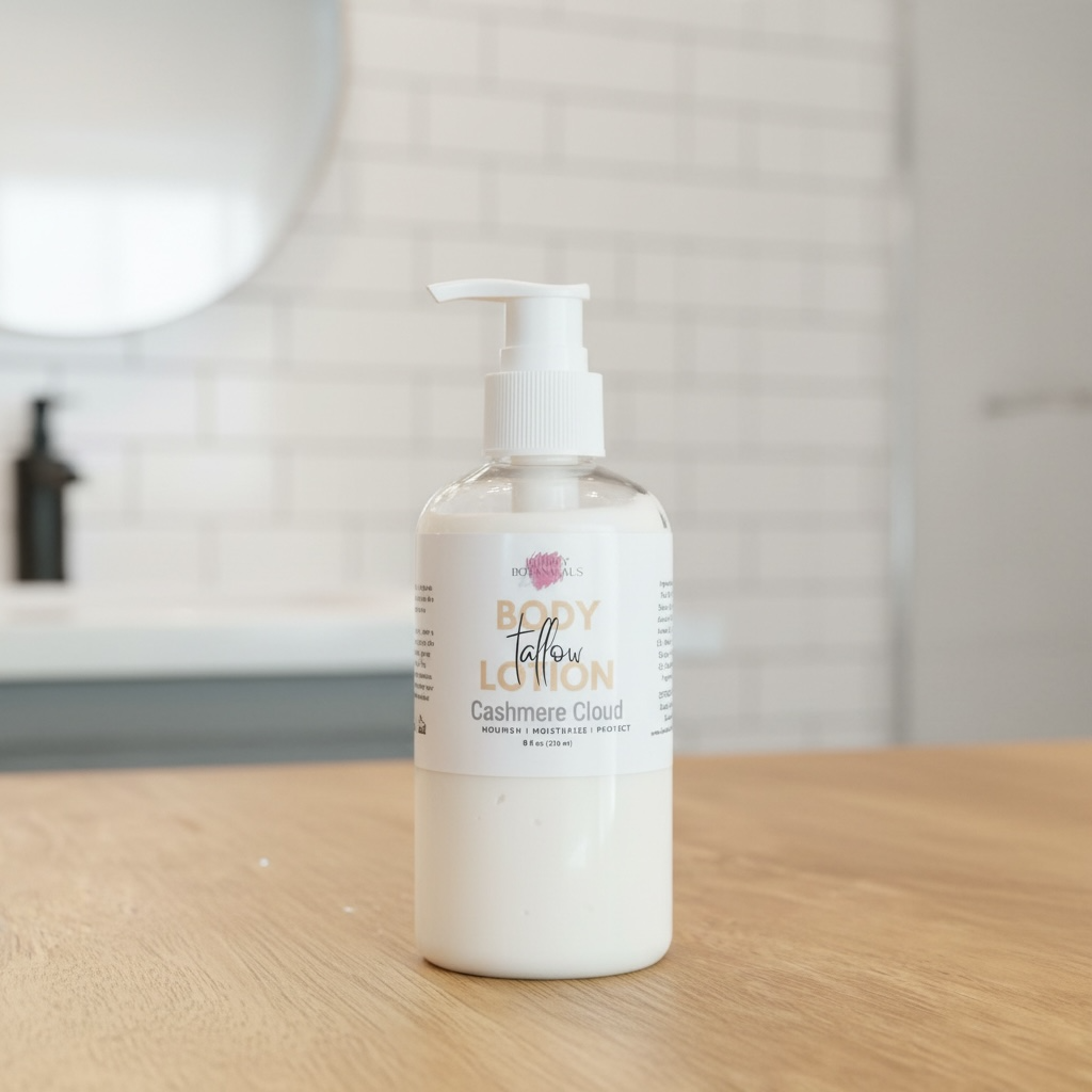 Cashmere Cloud tallow body lotion by Bubbly Botanicals