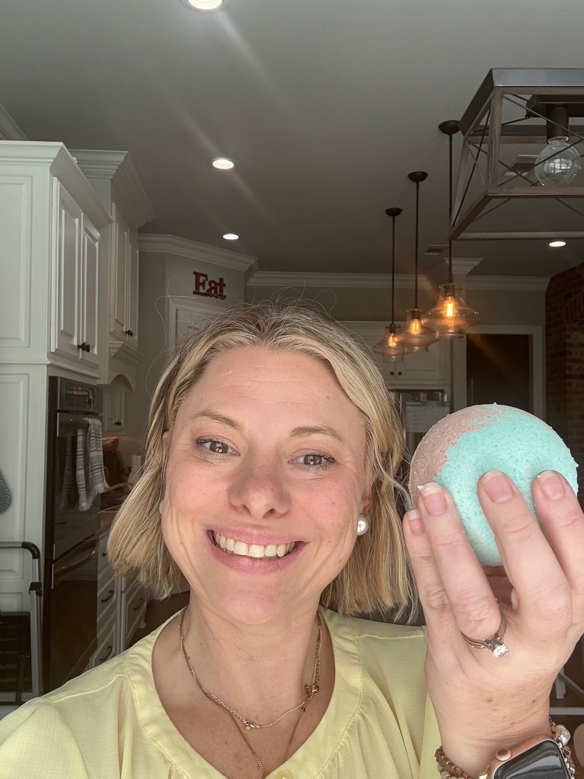 Foaming bath bombs made with the Bubbly Botanicals bath bomb recipe