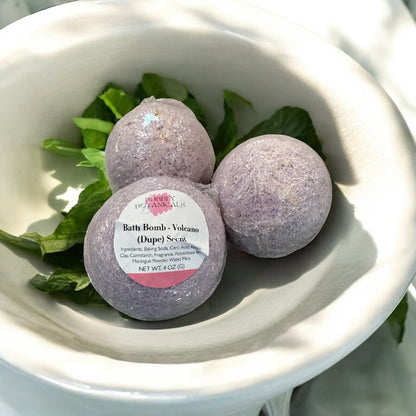 Foaming bath bombs made with the Bubbly Botanicals bath bomb recipe