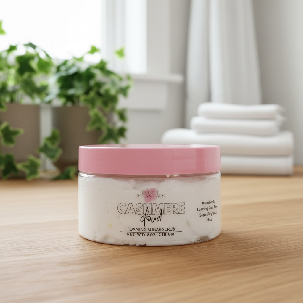Foaming sugar scrub by Bubbly Botanicals