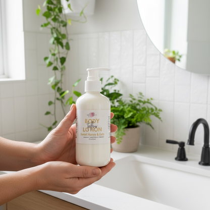 Sweet Honey & Oats tallow body lotion by Bubbly Botanicals