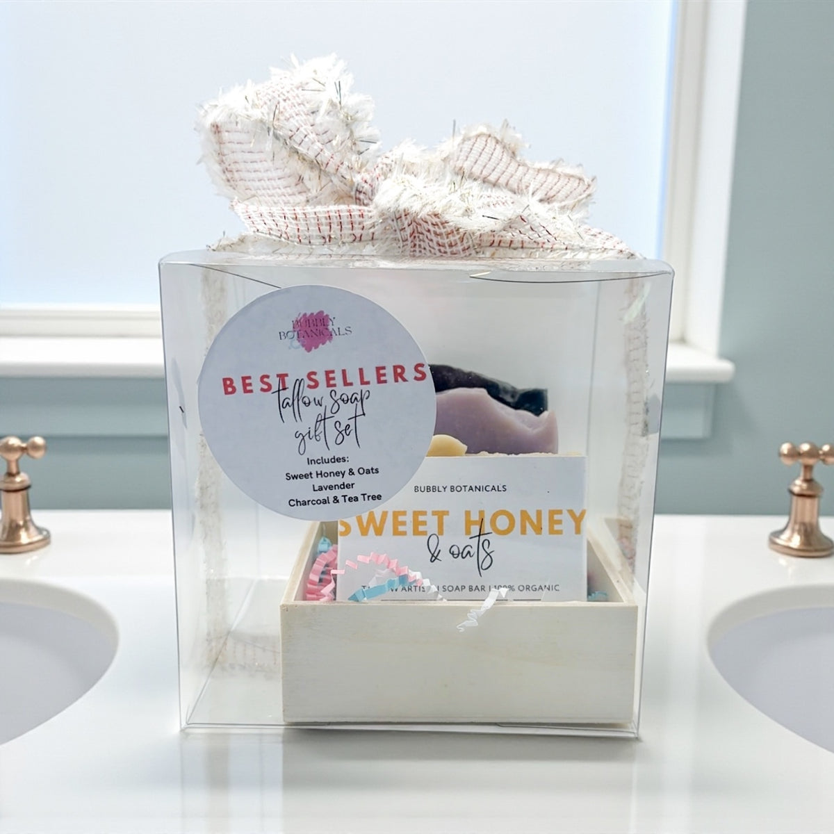 Tallow soap bestsellers gift set by Bubbly Botanicals