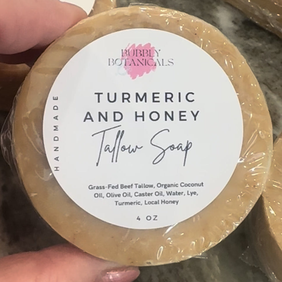 Turmeric & Honey tallow soap by Bubbly Botanicals